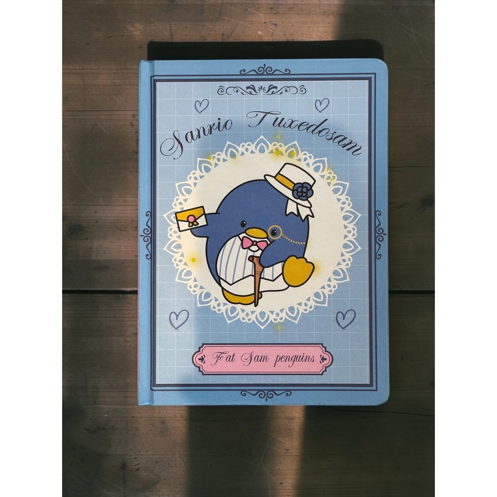 Sanrio Tuxedosam Penguins Hardcover Lined Journal Blue Kawaii Stationery A5